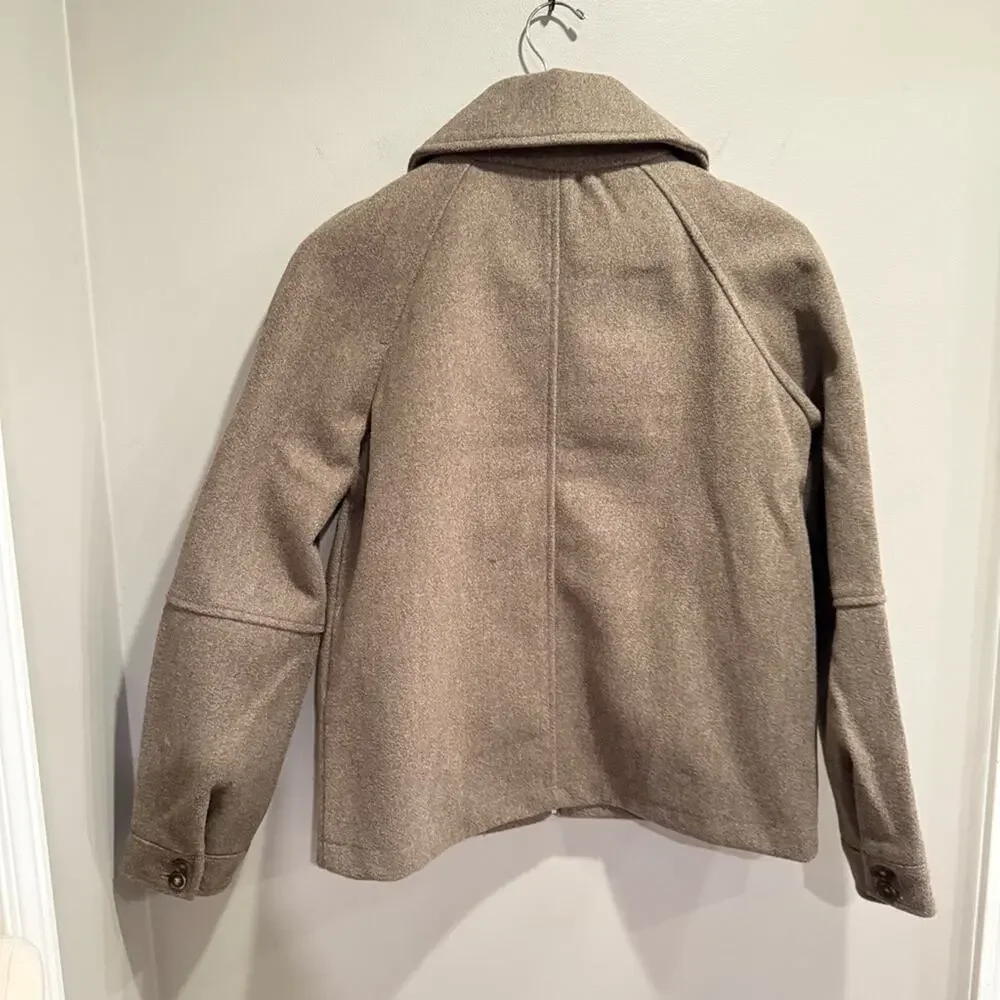 Avec‎ Les Filles Felted Zip Shacket Coat Oatmeal Brown Small Fall Anthropologie - Picture 7 of 16